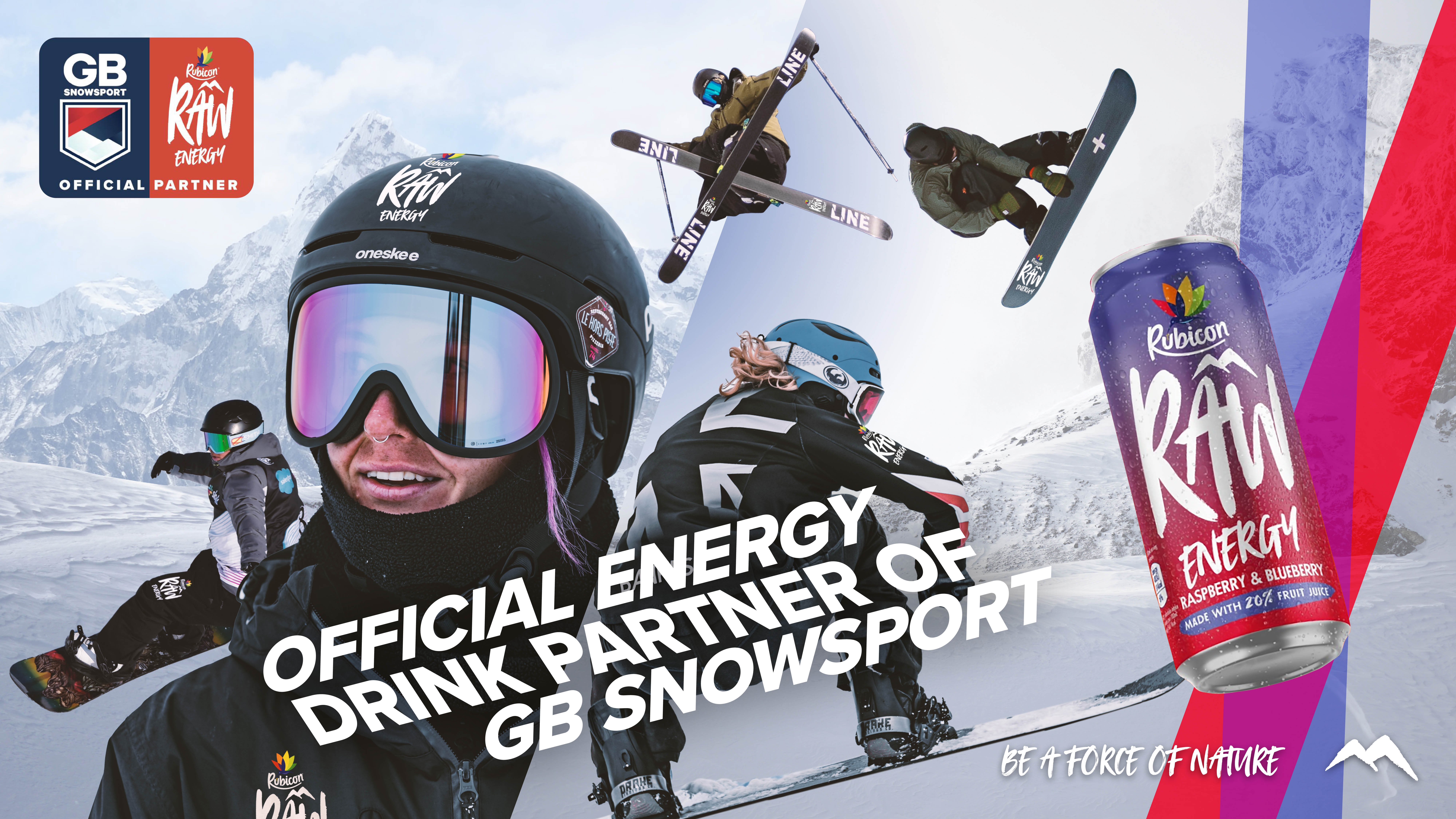 Rubicon RAW announced as Official Energy Drink of GB Snowsport